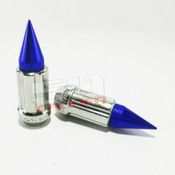 Tapered Splined Lug Nuts Chrome with Removable Spike  - 12 x 1.25mm Thread Pitch