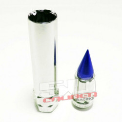 Tapered Splined Lug Nuts Chrome with Removable Spike  - 12 x 1.25mm Thread Pitch