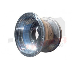 50 Caliber Racing Beadlock Wheel 12x8, .160 Thick - 4x110 Bolt pattern - 4/4 Offset - Polished Aluminum