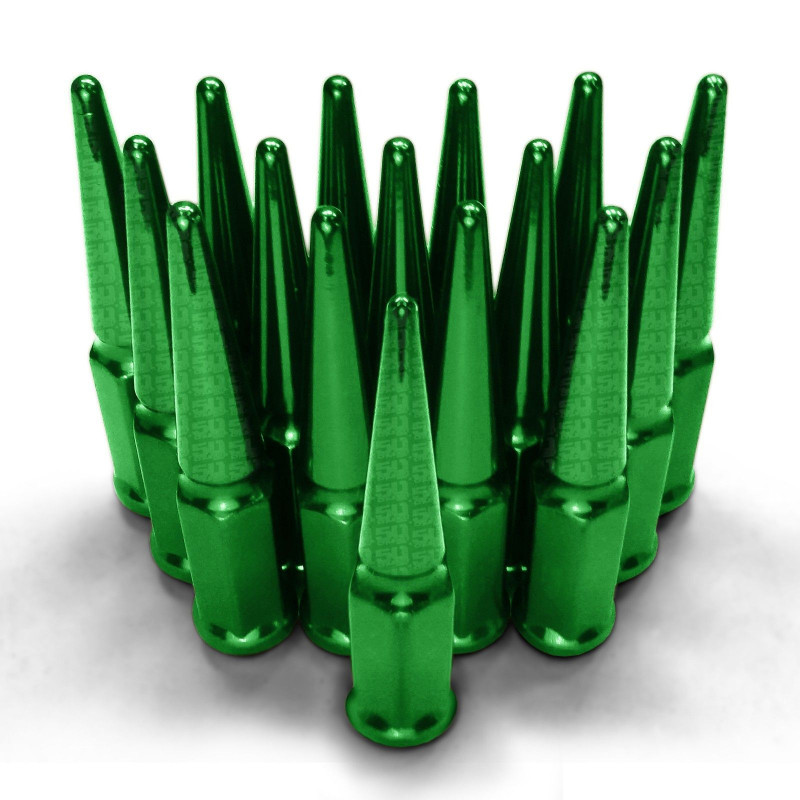 12x1.5mm Extended Spike Lug Nuts - Acorn Taper - 50 Caliber Racing - 16 Pack for 4 Lug Vehicles