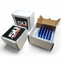 12x1.5mm Extended Spike Lug Nuts - Acorn Taper - 50 Caliber Racing - 20 Pack for 5 Lug Vehicles