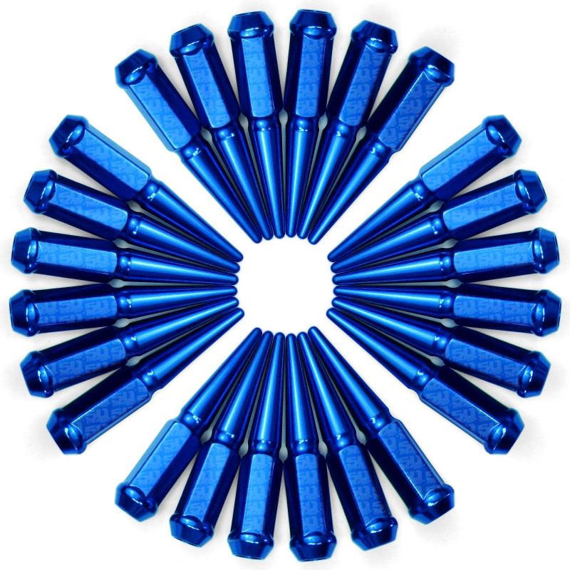 14x1.5mm Extended Spike Lug Nuts - Acorn Taper - 50 Caliber Racing - Pack of 20 for 6 Lug Vehicles.