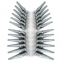 14x2.0 Extended Spike Lug Nuts - Acorn Taper - 50 Caliber Racing - Set of 24 For F150 6 Lug Trucks