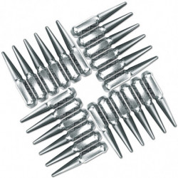 14x2.0 Extended Spike Lug Nuts - Acorn Taper - 50 Caliber Racing - Set of 24 For F150 6 Lug Trucks
