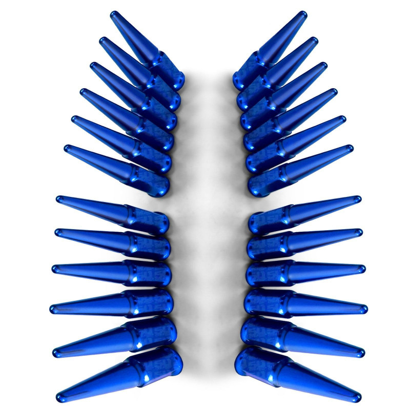 9/16 Inch Extended Spike Lug Nuts - Acorn Taper - 50 Caliber Racing - 20 Pack for 6 Lug Vehicles
