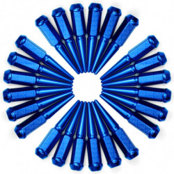 9/16 Inch Extended Spike Lug Nuts - Acorn Taper - 50 Caliber Racing - 20 Pack for 6 Lug Vehicles