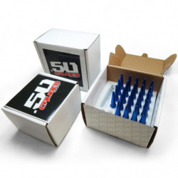 9/16 Inch Extended Spike Lug Nuts - Acorn Taper - 50 Caliber Racing - 20 Pack for 6 Lug Vehicles