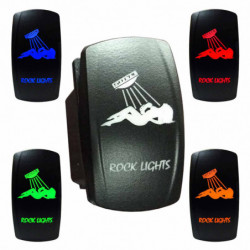 Illuminated 50 Caliber Racing On/Off Rocker Switch with laser etched design - "Rock Lights" with Sexy Girl