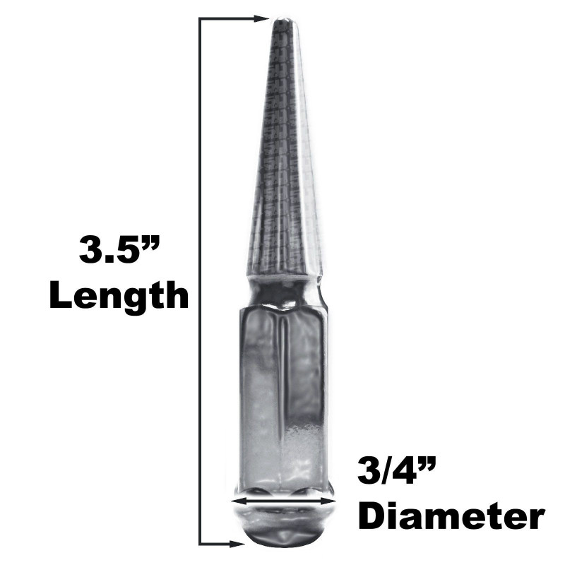 3.5 Inch Spike Lug Nut Singles - Several colors available