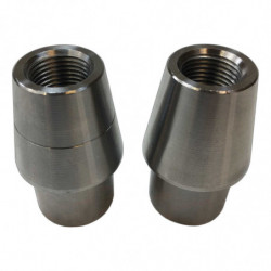 Steel Weld In Bung - 1" OD .095 and .120 Wall Tube Sizes -  1/2"-20 Threaded Through  Rod End - Fabricate 4 Link, Tie rod etc
