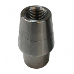 Steel Weld In Bung - 1.5" ID .250 and .120 Wall Tube Sizes -  7/8"-14 Threaded Through  Rod End - Fabricate 4 Link, Tie rods etc