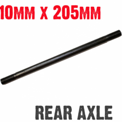 ScooterX Replacement Parts for Gas Scooters - Rear Axle with Nuts - 10mm x 205mm (8")
