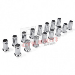 50 Caliber Racing - Set of 16 Chrome Flat Lug Nuts 12x1.5mm for RZR XP1000, S900/1000, Turbo, Can-Am X3, Honda Pioneer