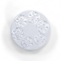 CNC Machined 50 Caliber Racing Six Shooter Gas Cap - Polaris UTV and ATV models RAW SILVER