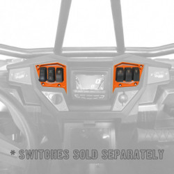 2 Pc CNC Billet Aluminum Dash panel - Polaris 1st Gen 4.3" GPS equipped RZR XP 1000, S 900 Turbo
