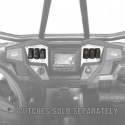 2 Pc CNC Billet Aluminum Dash panel - Polaris 1st Gen 4.3" GPS equipped RZR XP 1000, S 900 Turbo