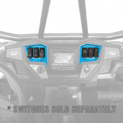 2 Pc CNC Billet Aluminum Dash panel - Polaris 1st Gen 4.3" GPS equipped RZR XP 1000, S 900 Turbo