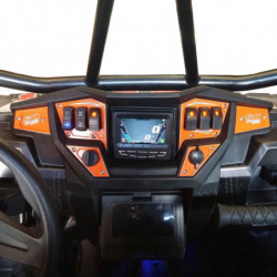 2 Pc CNC Billet Aluminum Dash panel - Polaris 1st Gen 4.3" GPS equipped RZR XP 1000, S 900 Turbo