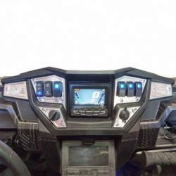 2 Pc CNC Billet Aluminum Dash panel - Polaris 1st Gen 4.3" GPS equipped RZR XP 1000, S 900 Turbo