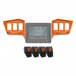 Custom 2 piece CNC Billet Aluminum Dash panel - Polaris 1st Gen 4.3" GPS RZR XP 1000, S 900,Trail & XC