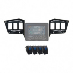 Custom 2 piece CNC Billet Aluminum Dash panel - Polaris 1st Gen 4.3" GPS RZR XP 1000, S 900,Trail & XC