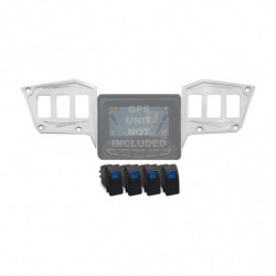 Custom 2 piece CNC Billet Aluminum Dash panel - Polaris 1st Gen 4.3" GPS RZR XP 1000, S 900,Trail & XC