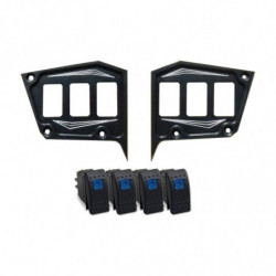 Custom 2 piece CNC Billet Aluminum Dash panel - Polaris 1st Gen 4.3" GPS RZR XP 1000, S 900,Trail & XC