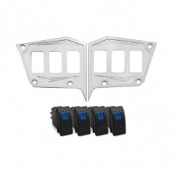 Custom 2 piece CNC Billet Aluminum Dash panel - Polaris 1st Gen 4.3" GPS RZR XP 1000, S 900,Trail & XC