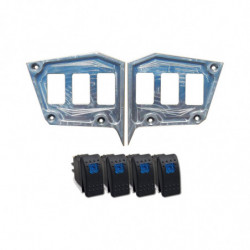 Custom 2 piece CNC Billet Aluminum Dash panel - Polaris 1st Gen 4.3" GPS RZR XP 1000, S 900,Trail & XC