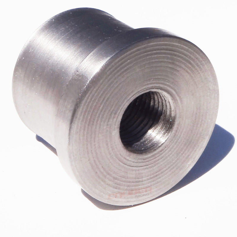 Flanged Threaded Through Weld In Bung - 1.25" .095 Round with 1/2" x 20 Threads
