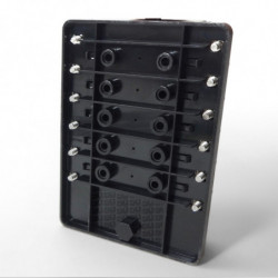 12 Way 12V Circuit Fuse Block - LED Indicators - Blade Terminals