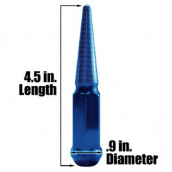 4.5 Inch Spike Lug Nut Singles - Blue Finish