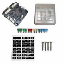 6 Way Fuse Block with Ground - LED Indicators